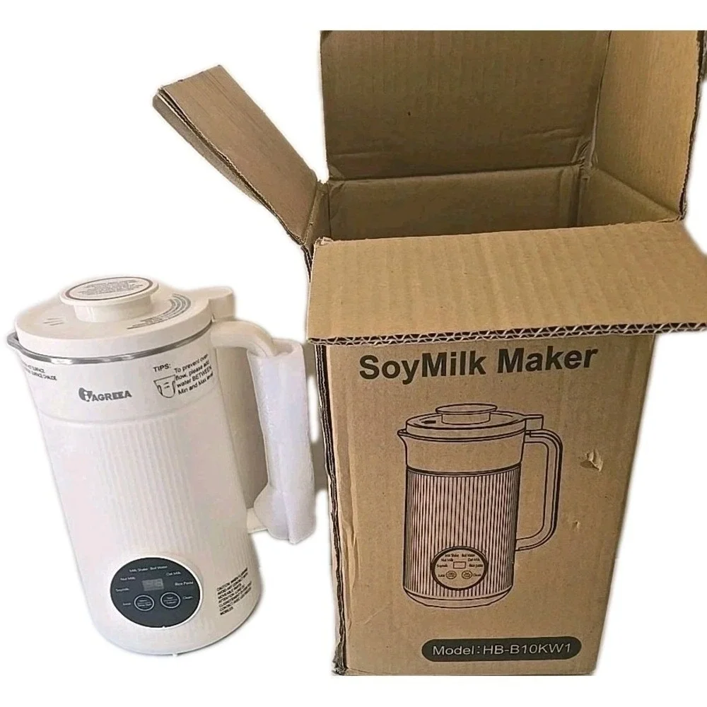 Agreea Soy Milk Maker New 8-in-1 Nut Oat Almond Plant Based Machine 35oz 1000ml